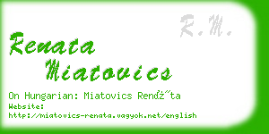 renata miatovics business card